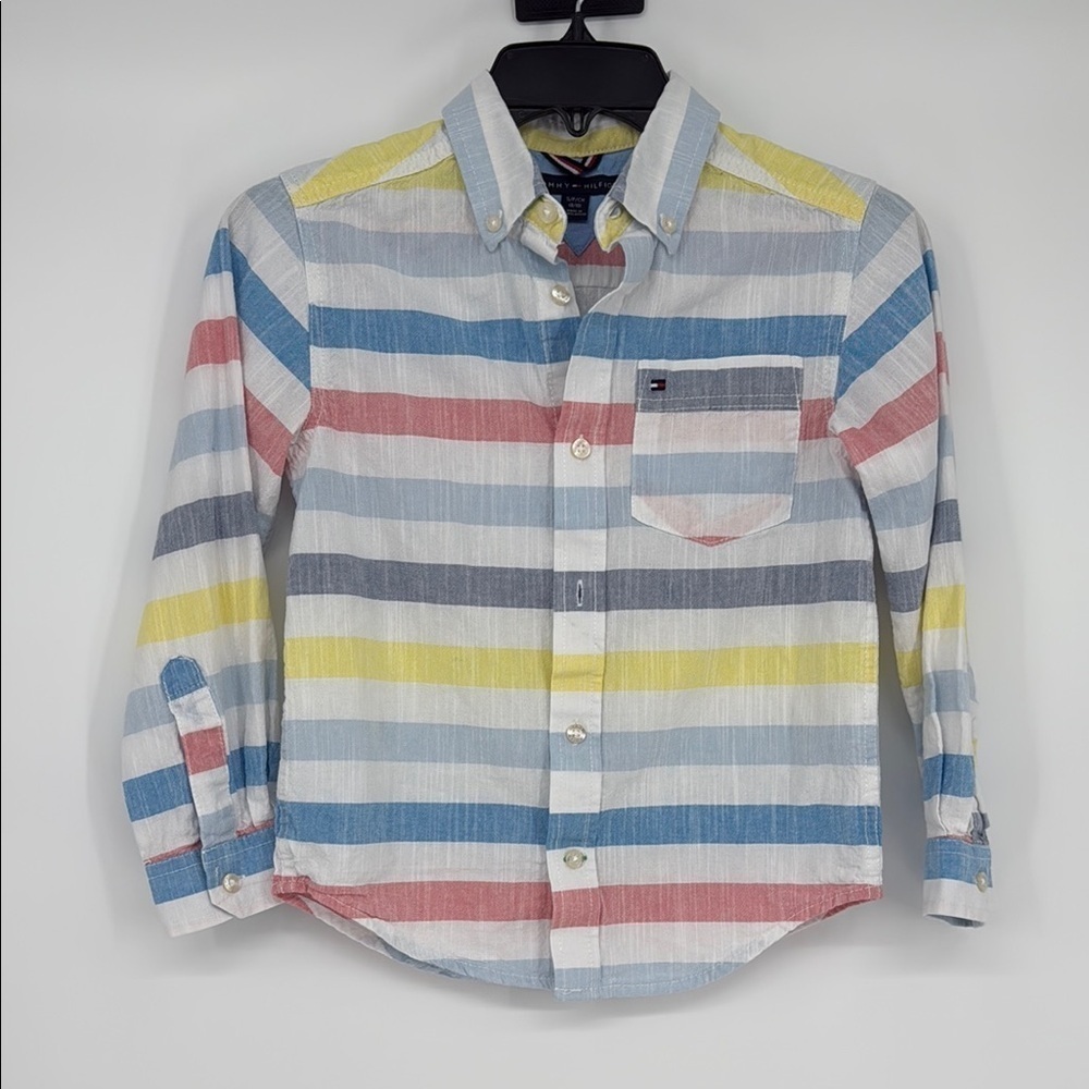 Tommy Hilfiger Boy’s Multicolor Striped Shirt Size Small